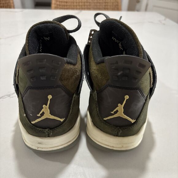 Size 8- Jordan 4 SE Retro SE Craft - Olive - PREOWNED With Original Box - Picture 7 of 8